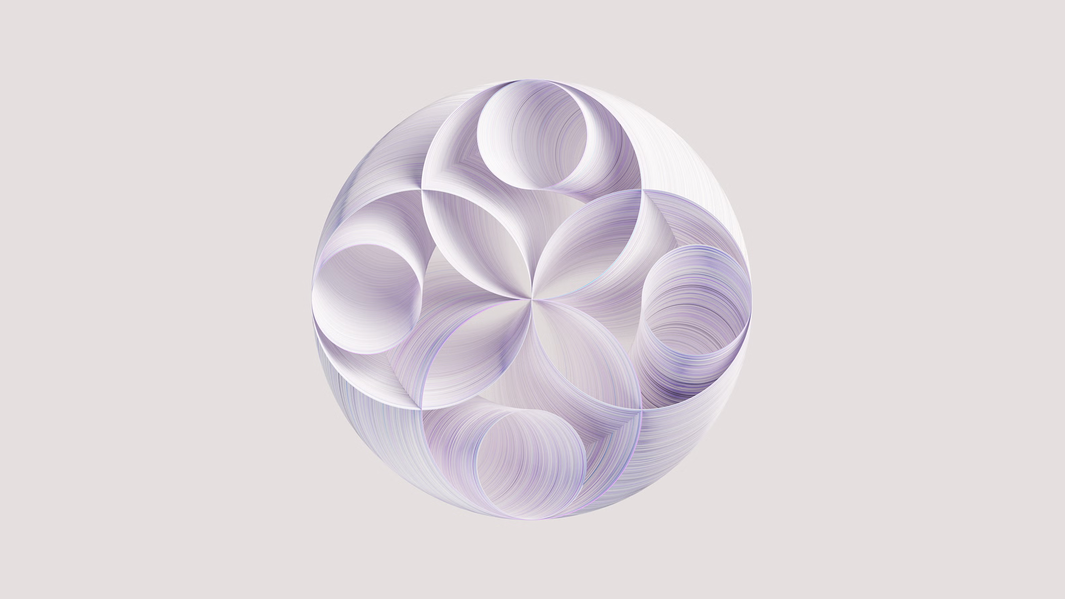 Abstract sphere of nested translucent circular forms, representing the agentic AI concept